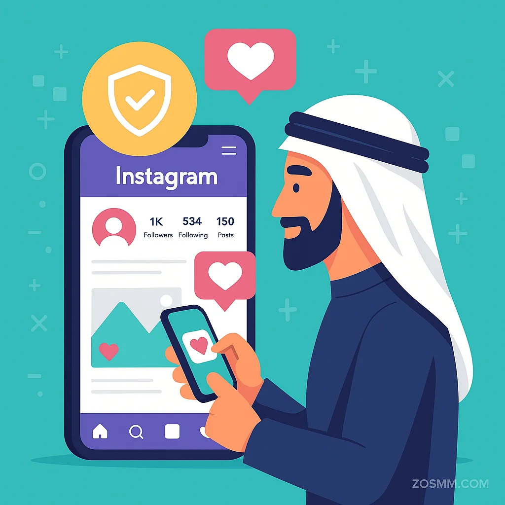 Real Arab Followers on Instagram Authentic Middle East Instagram audience engaging with mobile screen