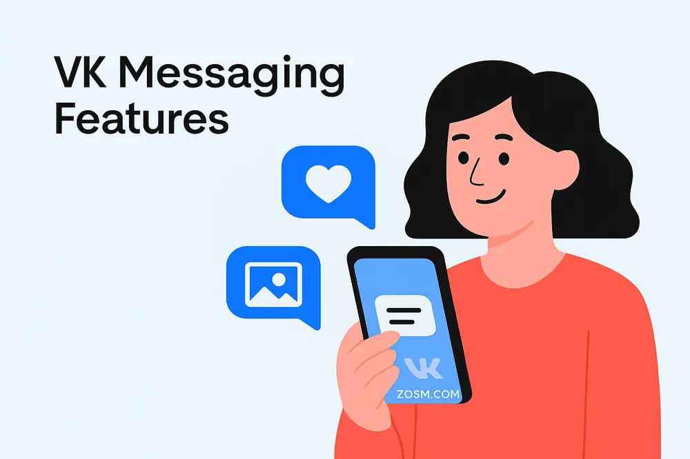 VK Messaging Features Sending messages, photos, and media via VK