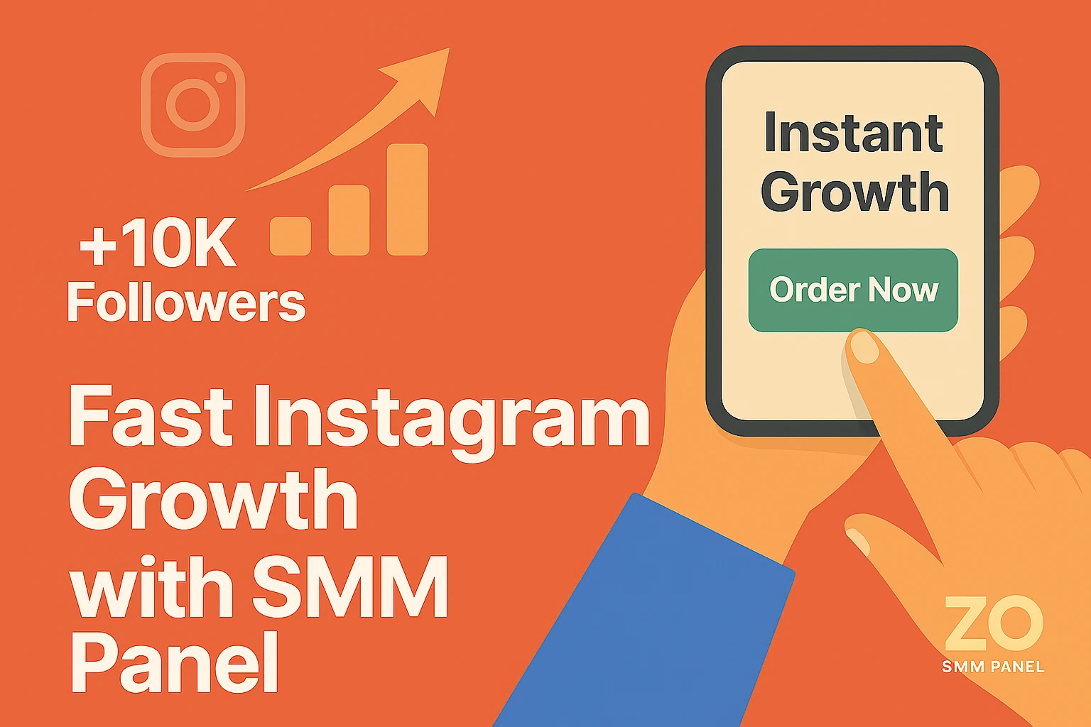 Fast Instagram Growth with SMM Panel Graph showing instant follower increase from using an Instagram SMM panel