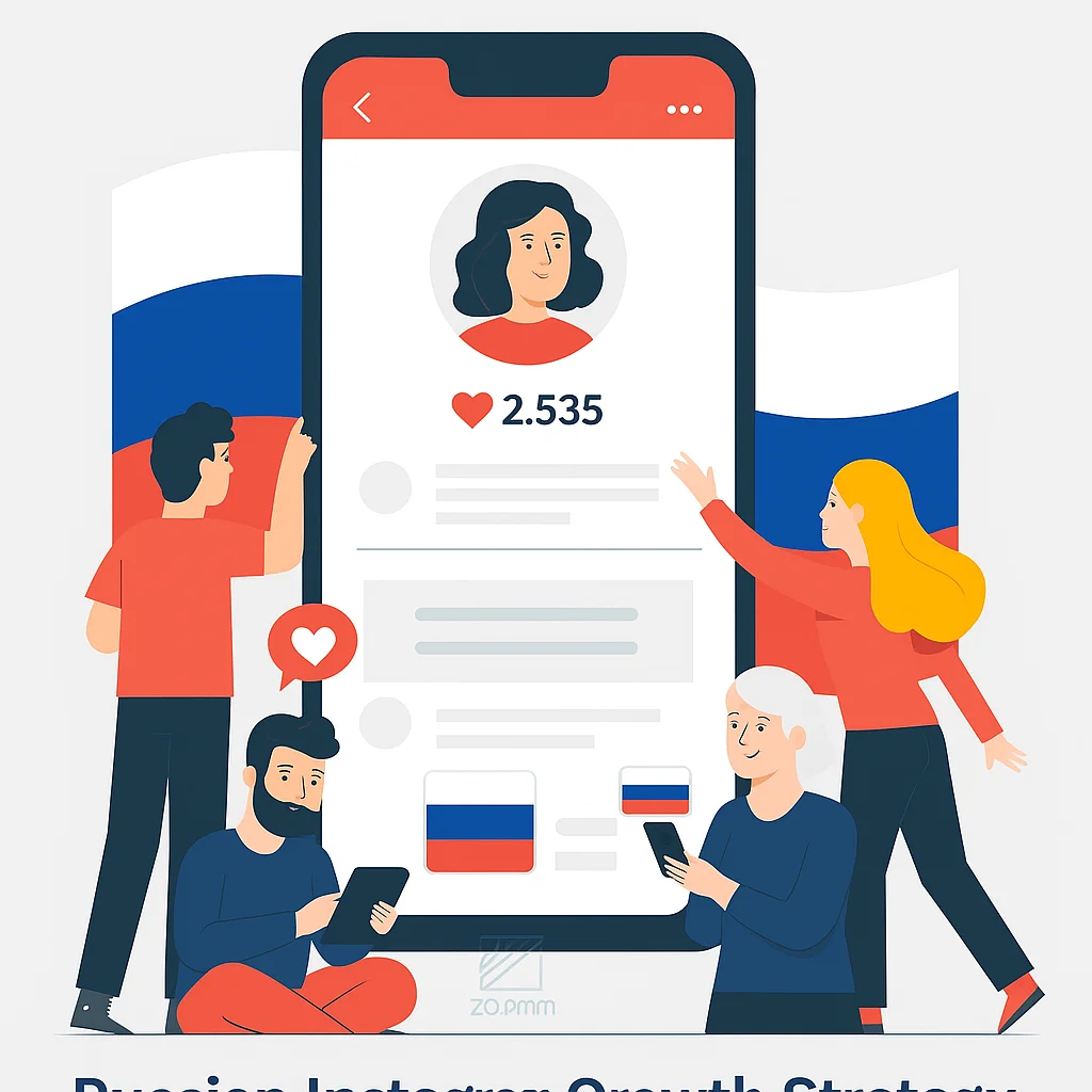 Russian Instagram Growth Strategy Influencer profile showing engagement from Russian followers