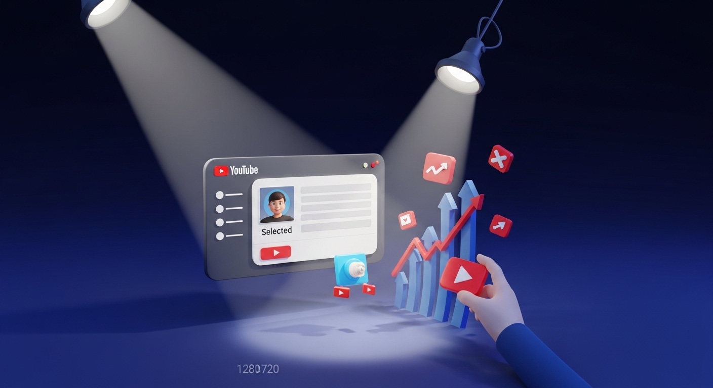 Como o algoritmo identifica canais promissores no YouTube