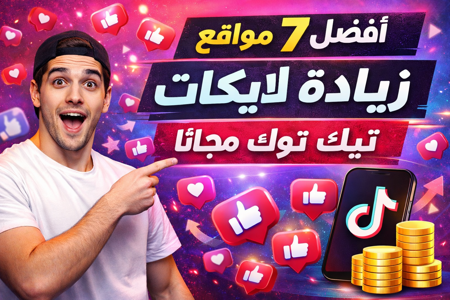 افضل 7 مواقع زيادة لايكات تيك توك مجانا