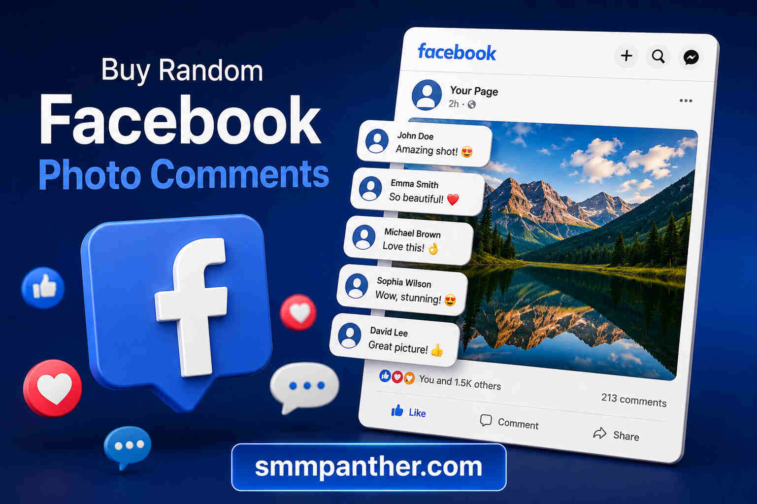 Buy Random Facebook Photo Comments: Increase Engagement