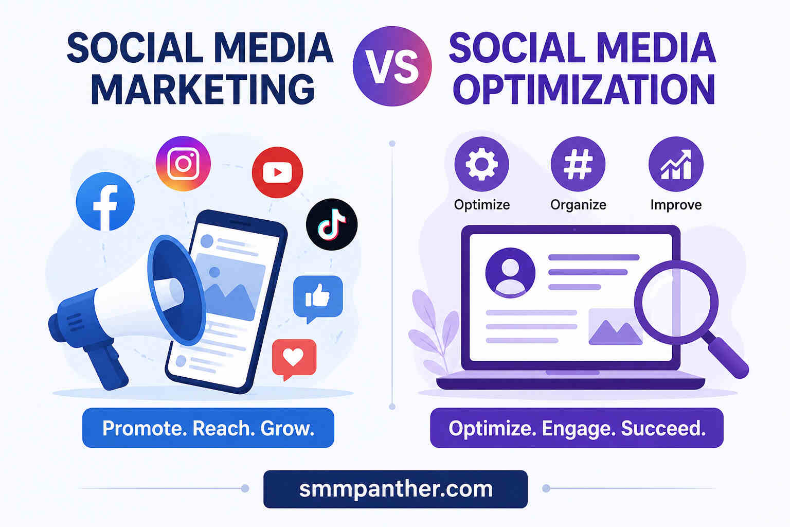 Social Media Marketing vs Social Media Optimization: Core
    Difference