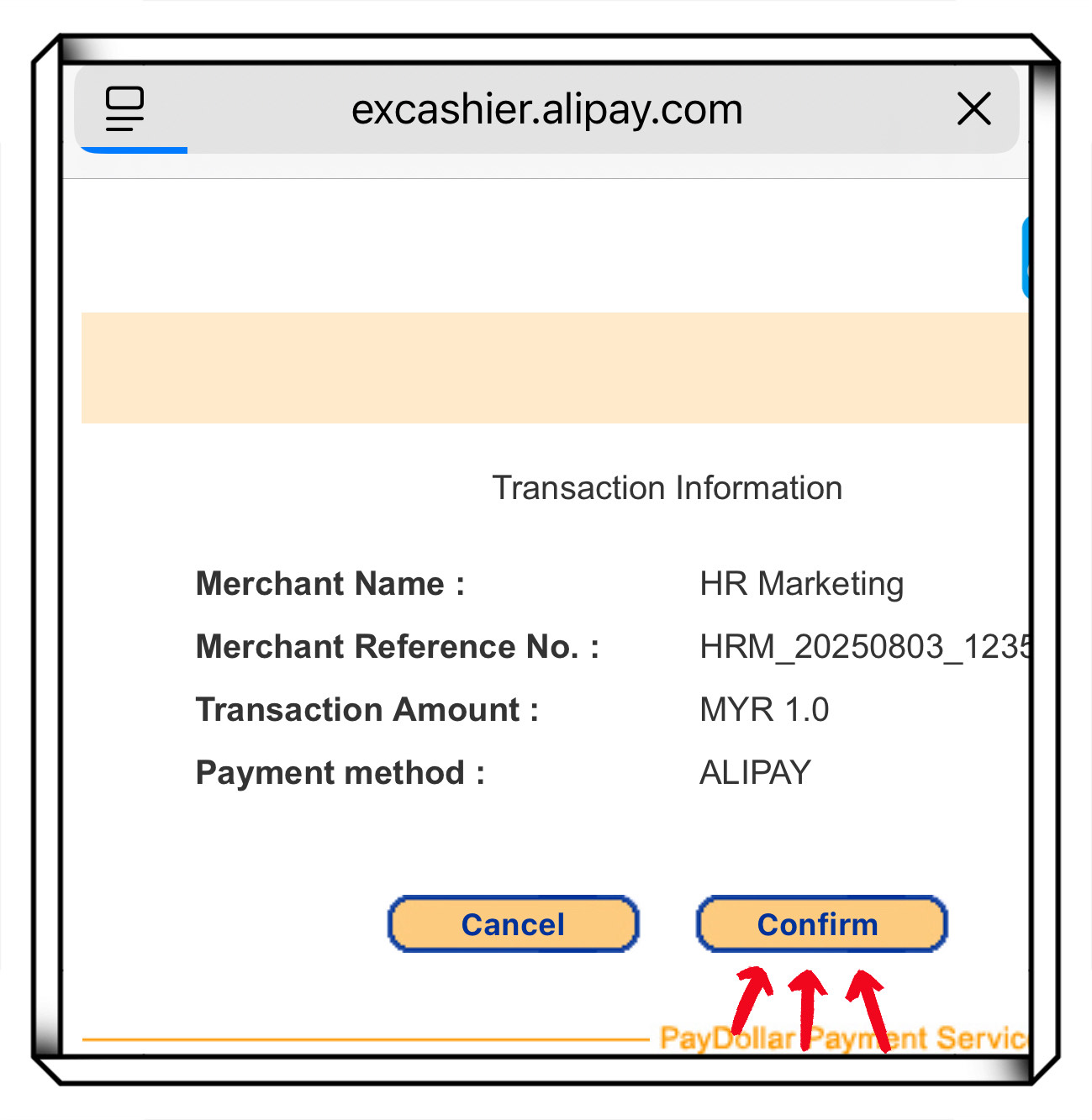 Alipay Step 2