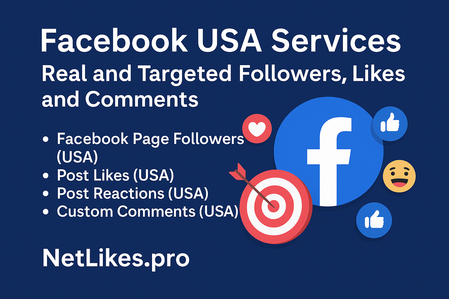 Купить реальные Facebook USA услуги – Подписчики, реакции, комментарии и многое другое