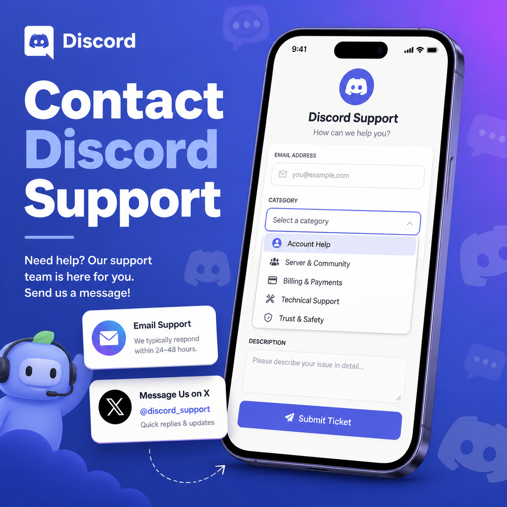 How to contact Discord and submit a help or support request as a user or developer
