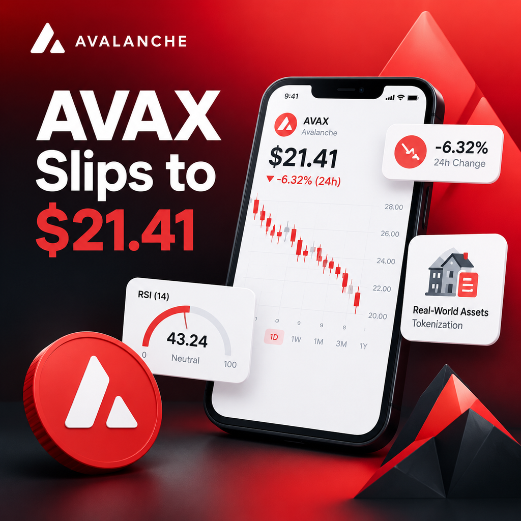 Цена AVAX упала до $21.41, несмотря на инициативу RWA на $250 млн, а технические индикаторы стали смешанными
