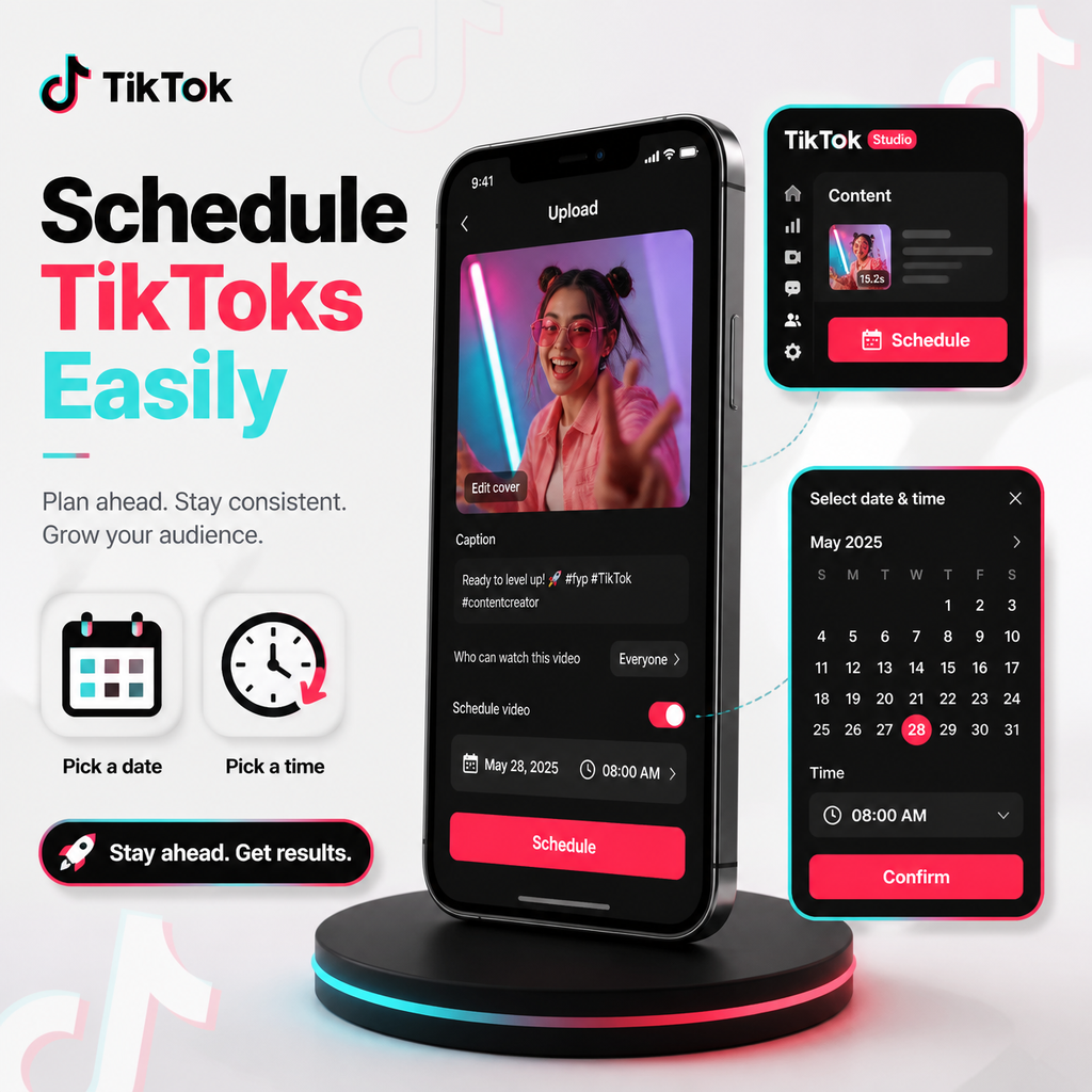 How to schedule TikTok posts on mobile and desktop