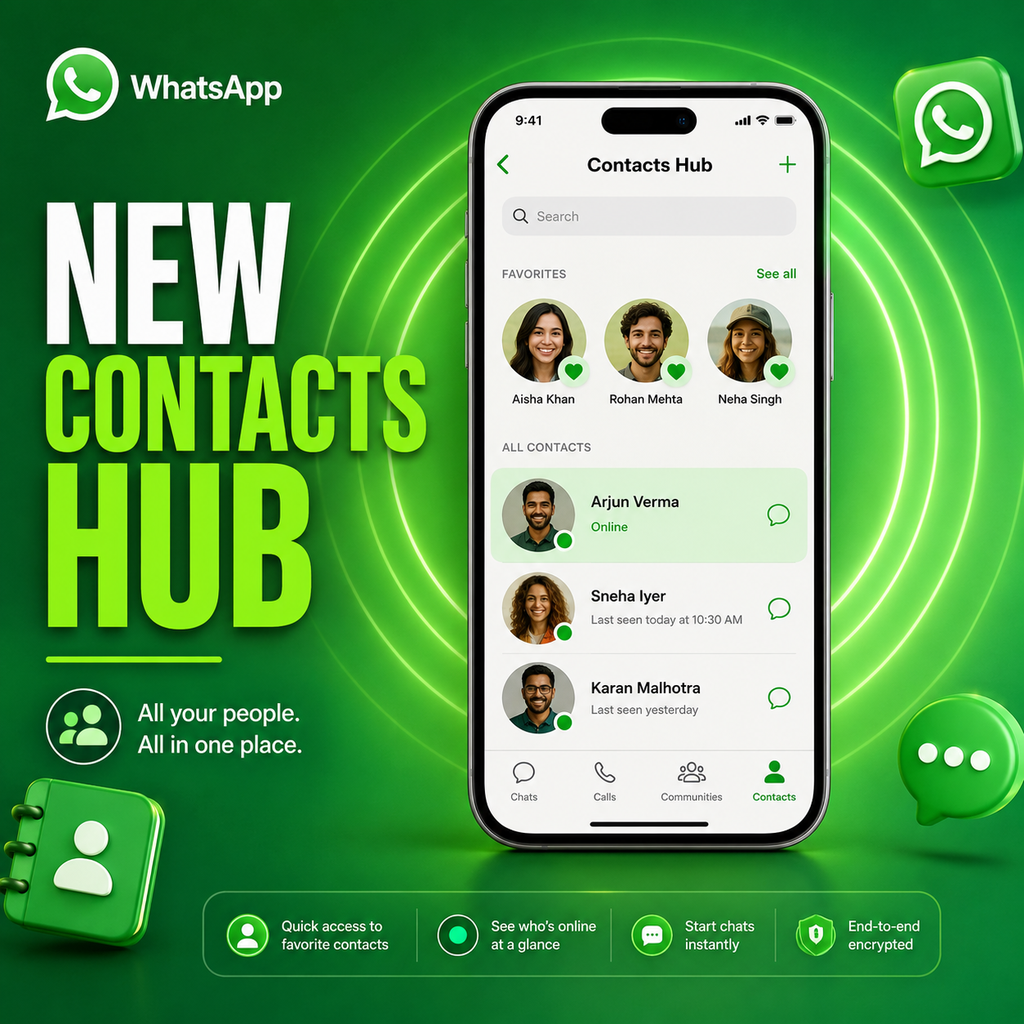 WhatsApp is Working on a New Contacts Hub That Shows Who’s Online Instantly