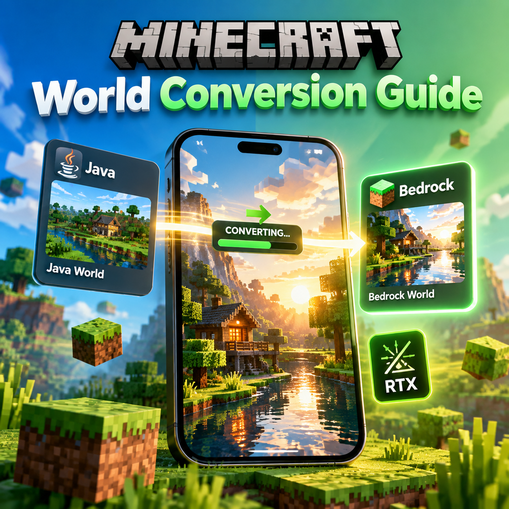 Minecraft World Conversion Guide, For Bedrock and Minecraft with RTX