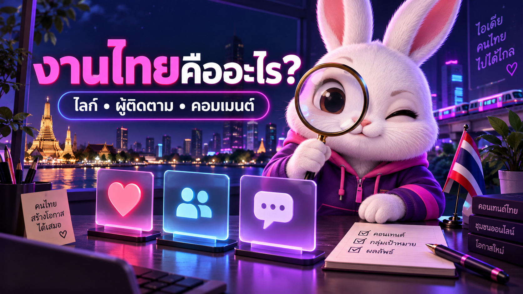 งานไทยคืออะไร? เลือกไลก์ ผู้ติดตาม และคอมเมนต์คนไทยอย่างไร