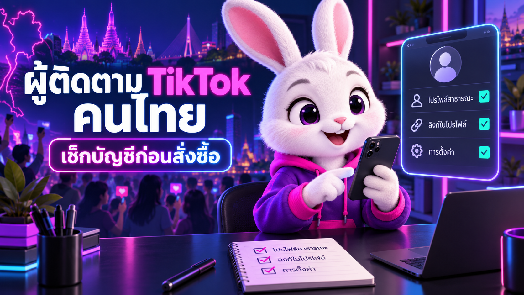 เพิ่มผู้ติดตาม TikTok คนไทย ต้องเตรียมบัญชีอย่างไรก่อนสั่ง