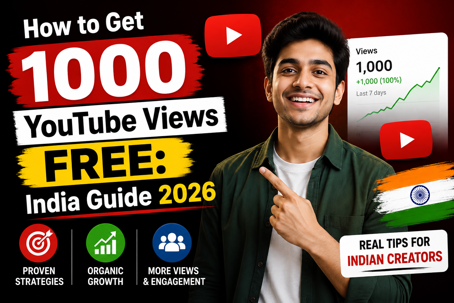 How to Get 1000 YouTube Views Free India Guide 2026