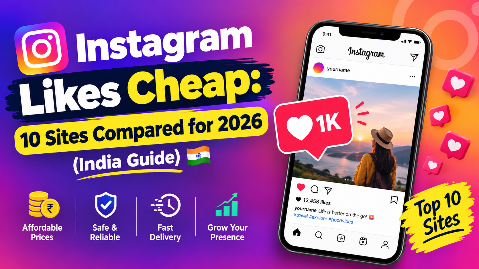 Instagram Likes Cheap: 10 Sites Compared for 2026 (India Guide)