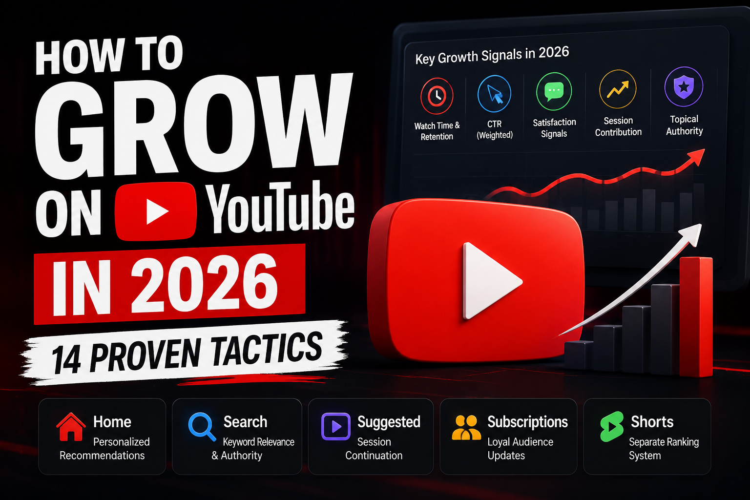How to Grow on YouTube in 2026: 14 Proven Tactics