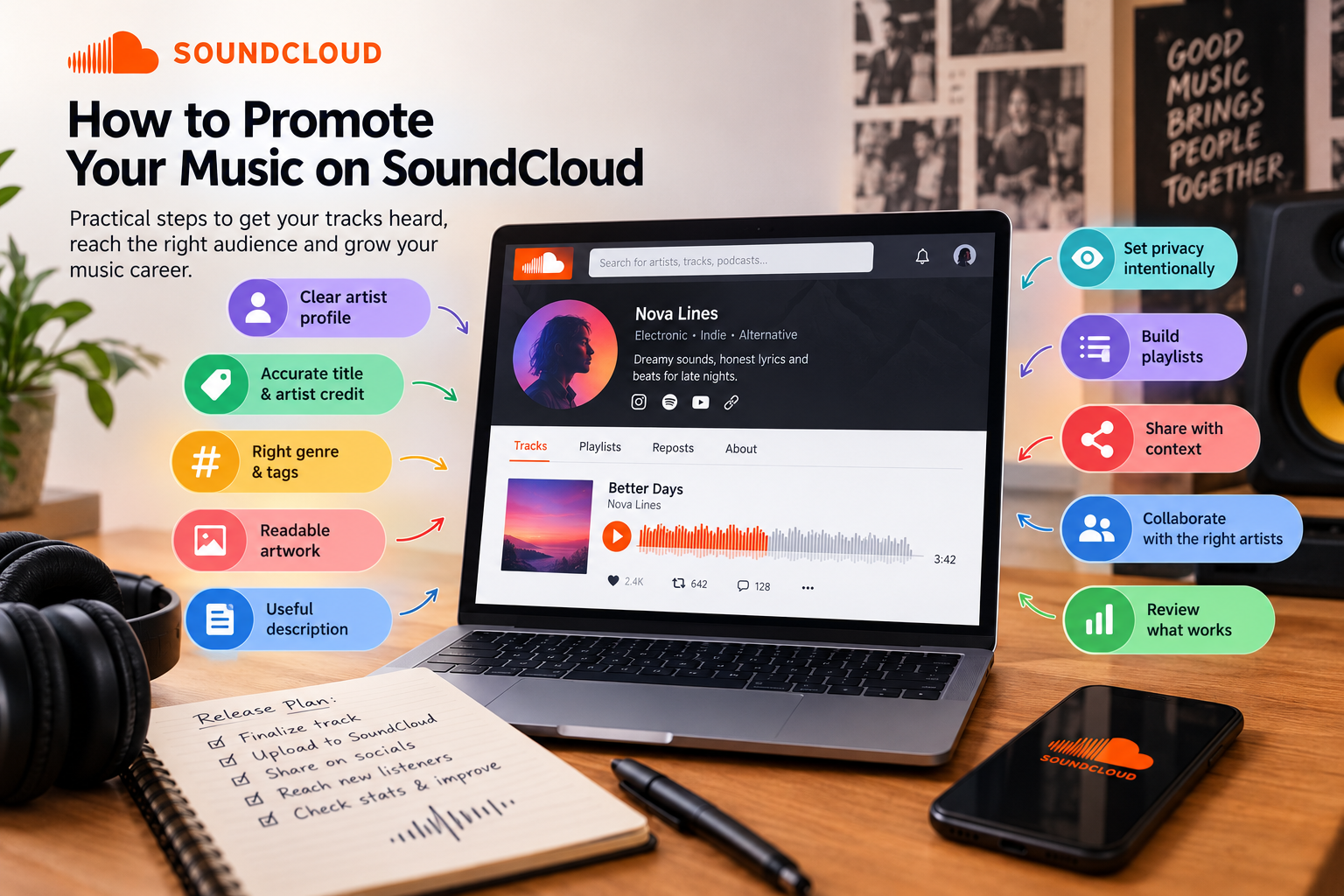 How to Promote Music on SoundCloud: 10 Practical Tips | SMMCute