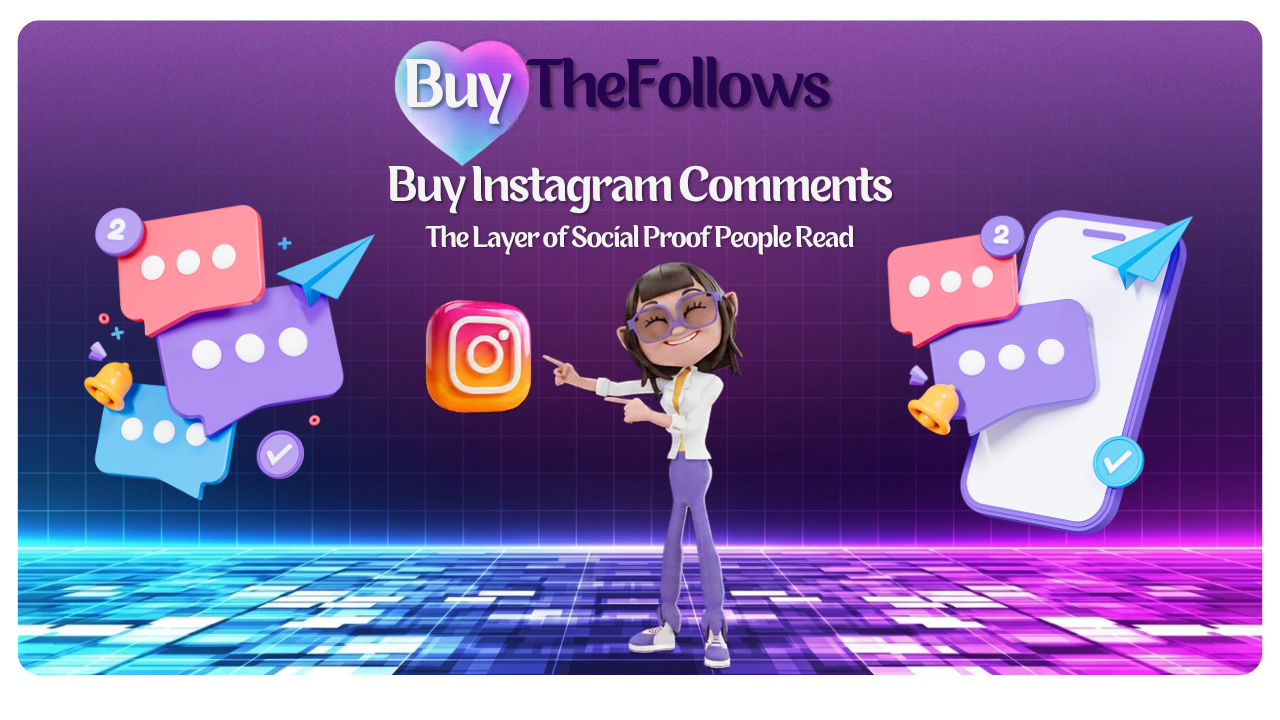 Instagram post with a full comment section after buying Instagram comments