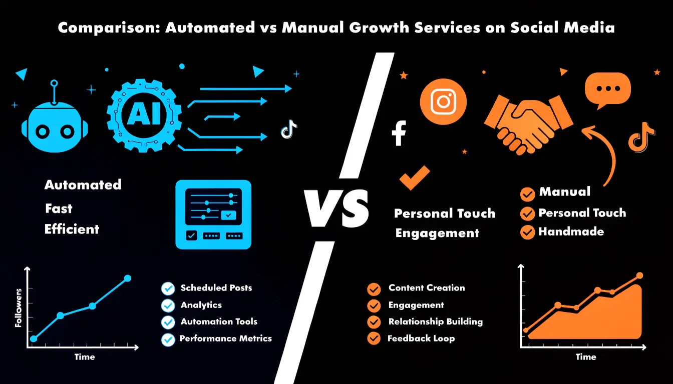 Comparison: Automated vs Manual Growth Services on Social Media