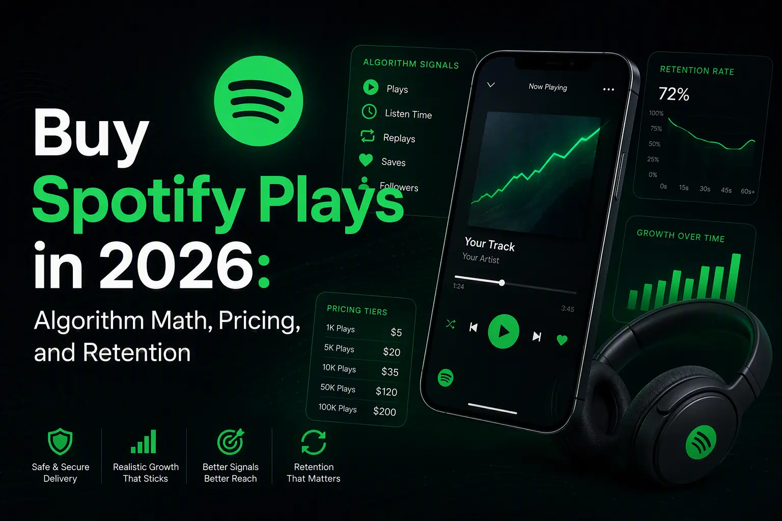 Buy Spotify Plays in 2026: Algorithm Math, Pricing, and Retention