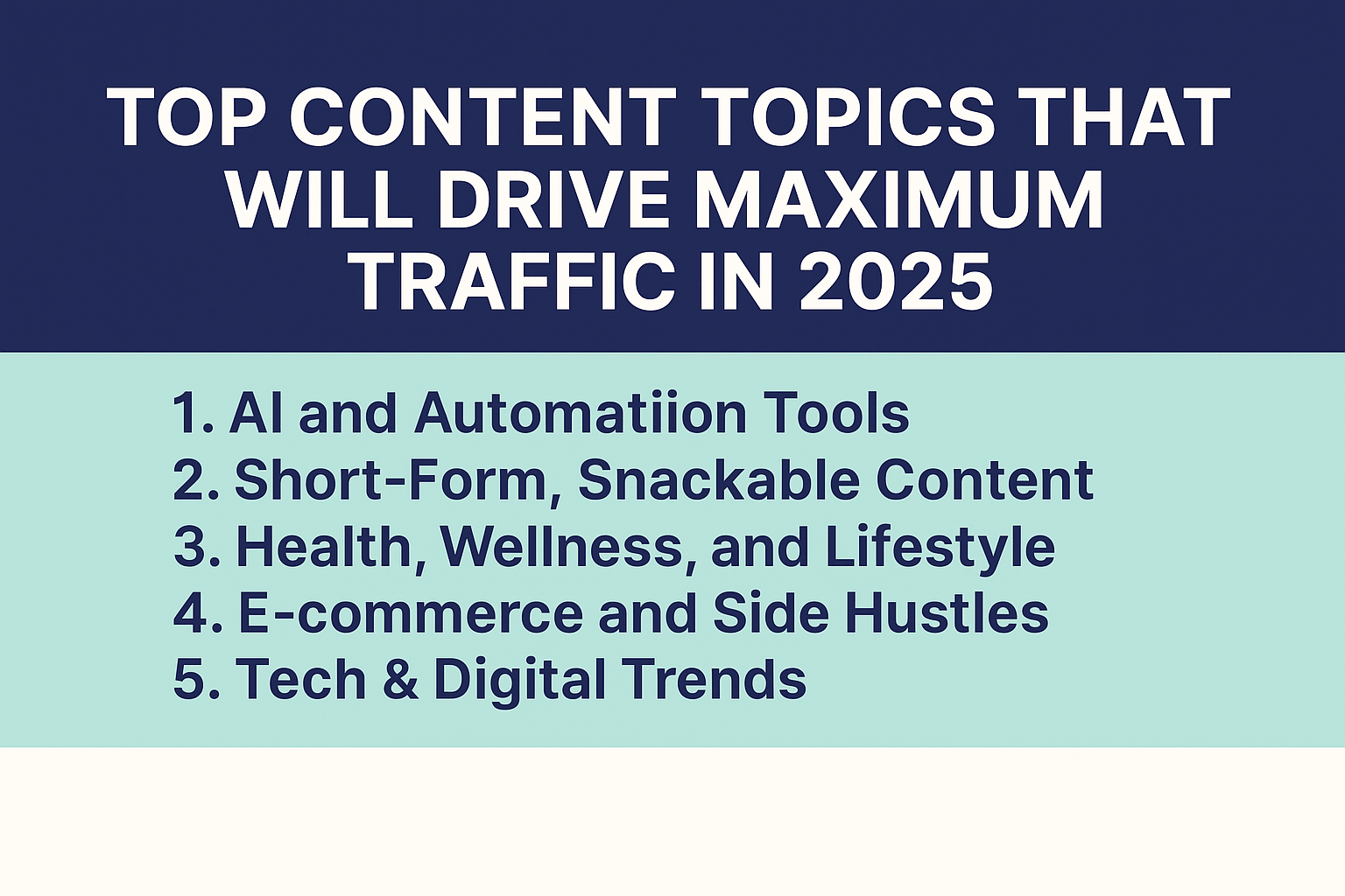 Top Content Topics That Will Drive Maximum Traffic in 2025