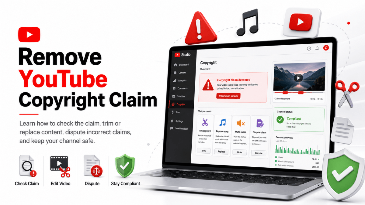 YouTube copyright claim or strike on your video: what it means and what to do