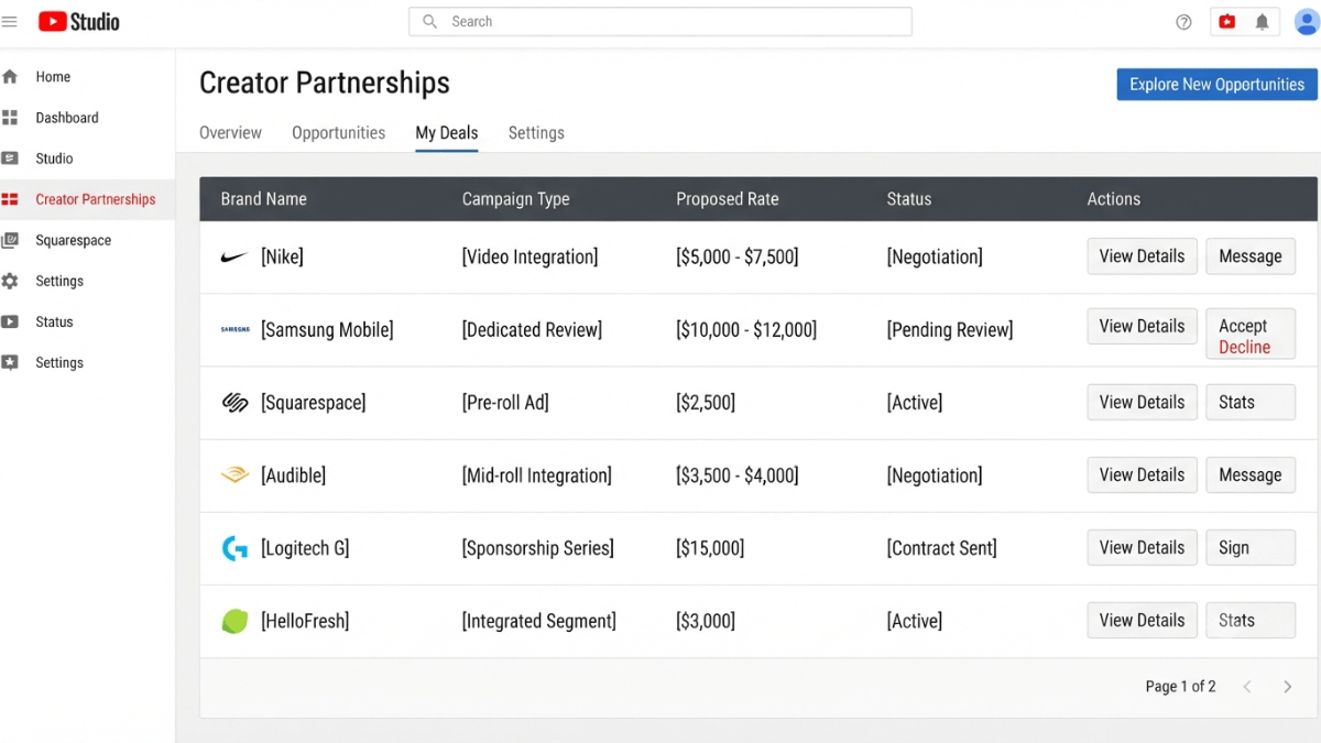كيف تحصل على رعايات مربحة على يوتيوب: Creator Partnerships والتفاوض