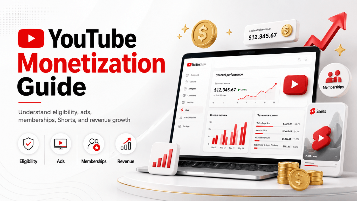 الربح من يوتيوب: كل الطرق الرسمية وما يناسب قناتك