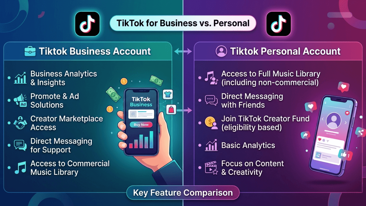 TikTok Business Account vs Personal Account — Which Is Right for You?
