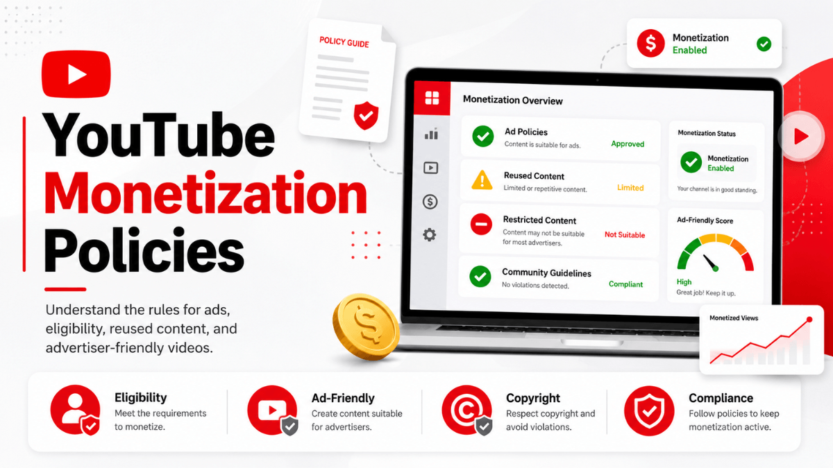 سياسات تحقيق الربح في يوتيوب: الإعلانات المحدودة والمحتوى غير الأصلي والذكاء الاصطناعي