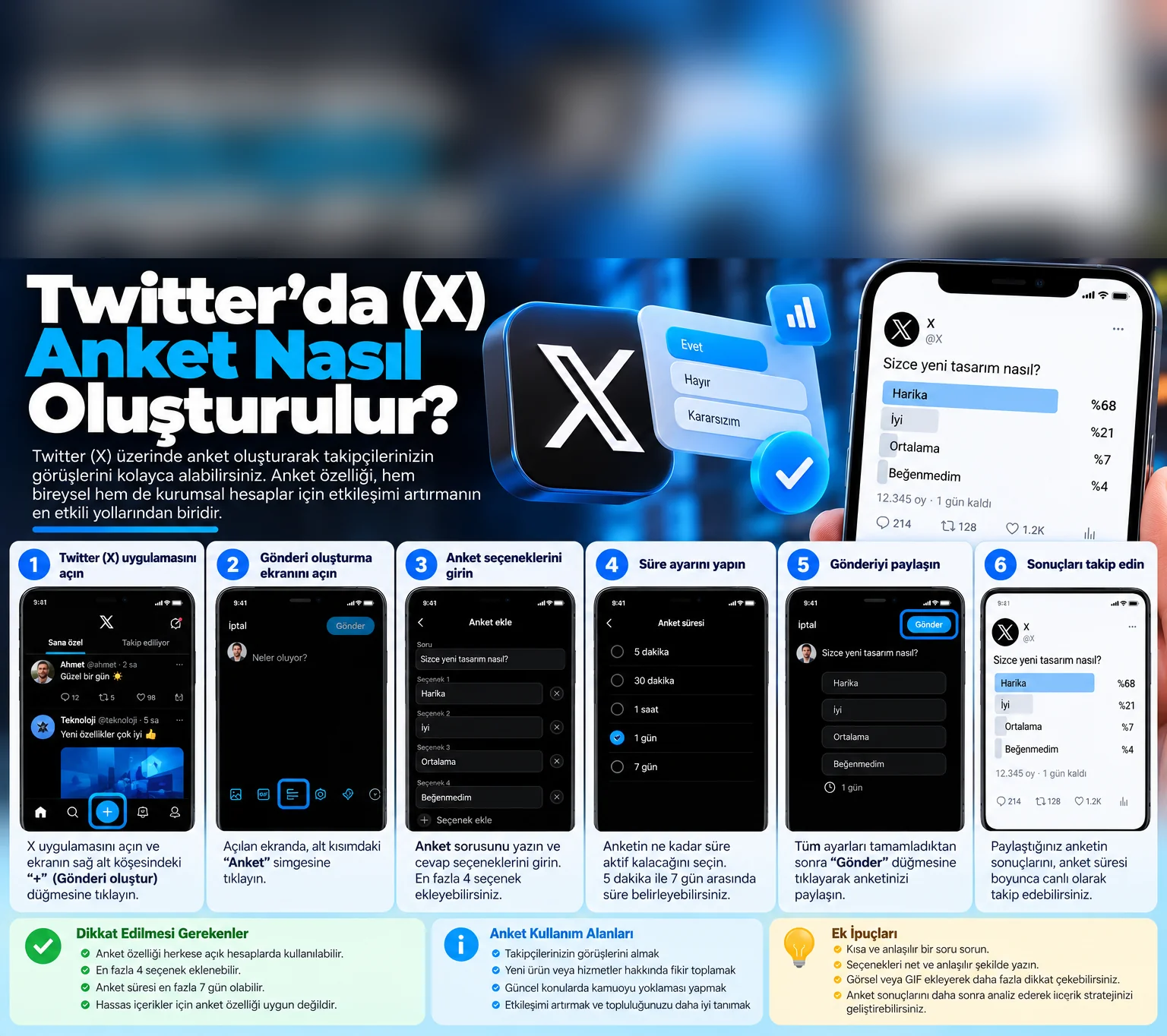 Twitter'da (X) Anket Nasıl Oluşturulur?
