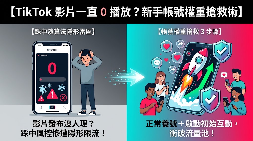 為什麼你的 TikTok 影片一直被「0 播放」？新手必看帳號權重搶救術