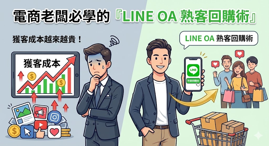 獲客成本越來越貴！電商老闆必學的「LINE OA 熟客回購術」