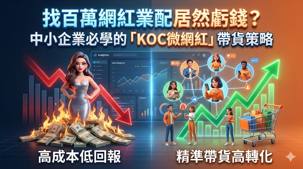 找百萬網紅業配竟然虧錢？中小企業必學的「KOC 微網紅」帶貨策略