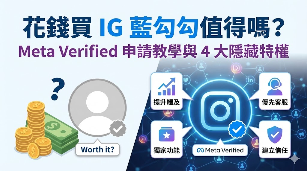 花錢買 IG 藍勾勾值得嗎？Meta Verified 申請教學與 4 大隱藏特權