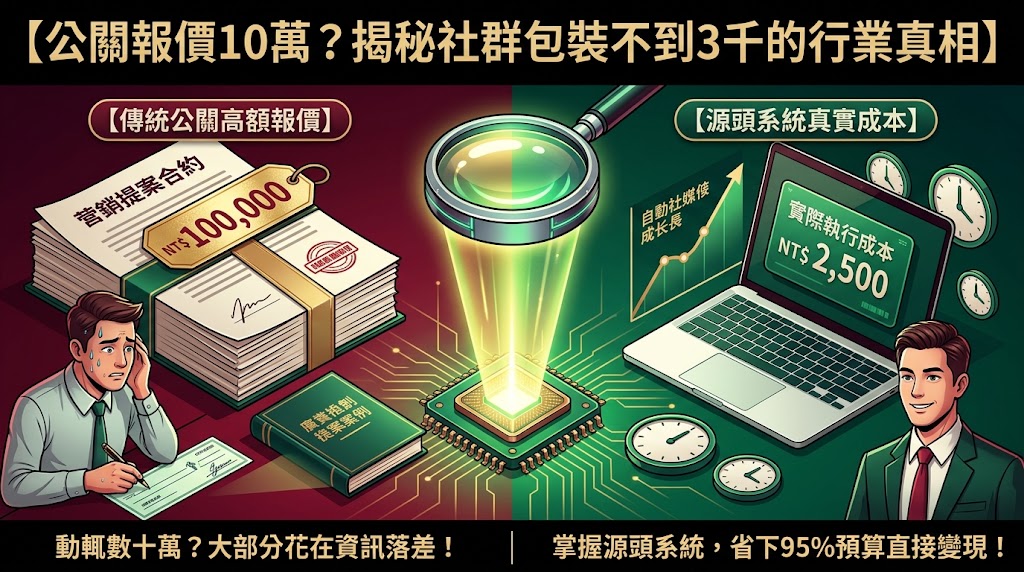 為什麼公關公司報價 10 萬的社群包裝，其實成本不到 3,000？揭秘行銷圈資訊落差