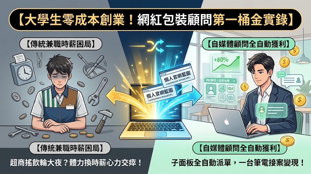 大學生零成本創業！利用子面板做「網紅包裝顧問」的第一桶金實錄