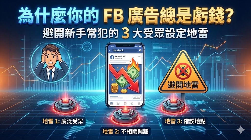 為什麼你的 FB 廣告總是虧錢？避開新手常犯的 3 大受眾設定地雷