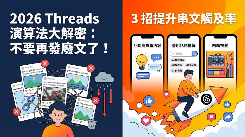 2026 Threads 演算法大解密：不要再發廢文了！3 招提升串文觸及率