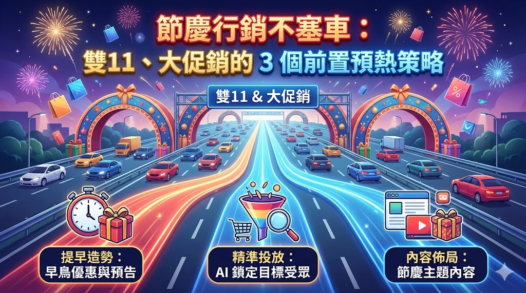 節慶行銷不塞車：雙11、大促銷的 3 個前置預熱策略