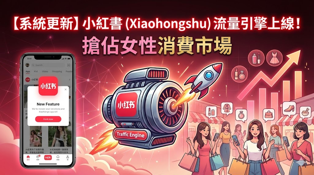 【系統更新】小紅書 (Xiaohongshu) 流量引擎上線！搶佔女性消費市場