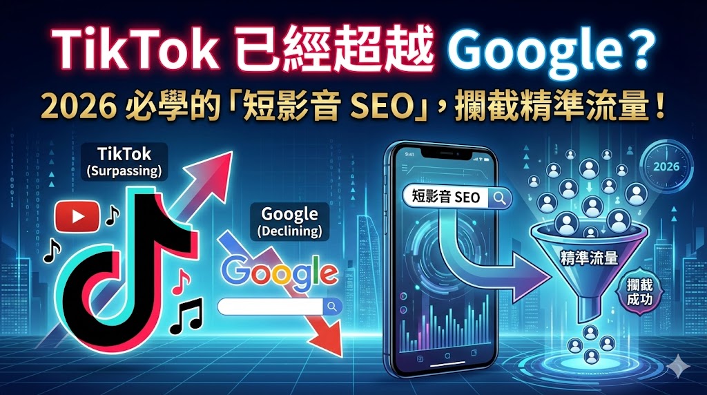 TikTok 已經超越 Google？2026 必學的「短影音 SEO」，攔截精準流量！