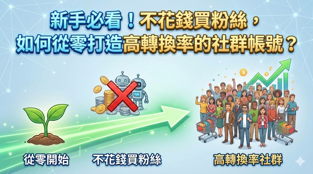 新手必看！不花錢買粉絲，如何從零打造高轉換率的社群帳號？
