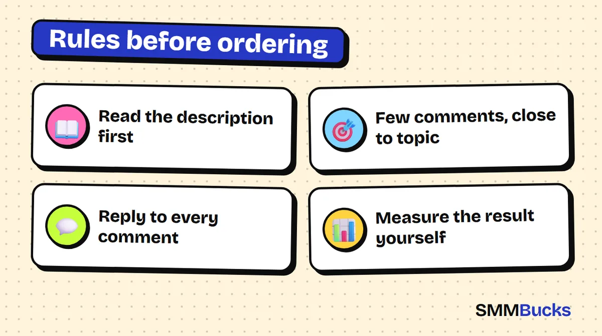 Rules before ordering: Read the description first, Few comments, close to topic, Reply to every comment, Measure the result yourself