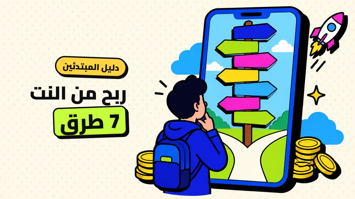 7 طرق للربح من الانترنت للمبتدئين: مرتبة من الأسهل للأصعب (قبل أن تضيع وقتك)