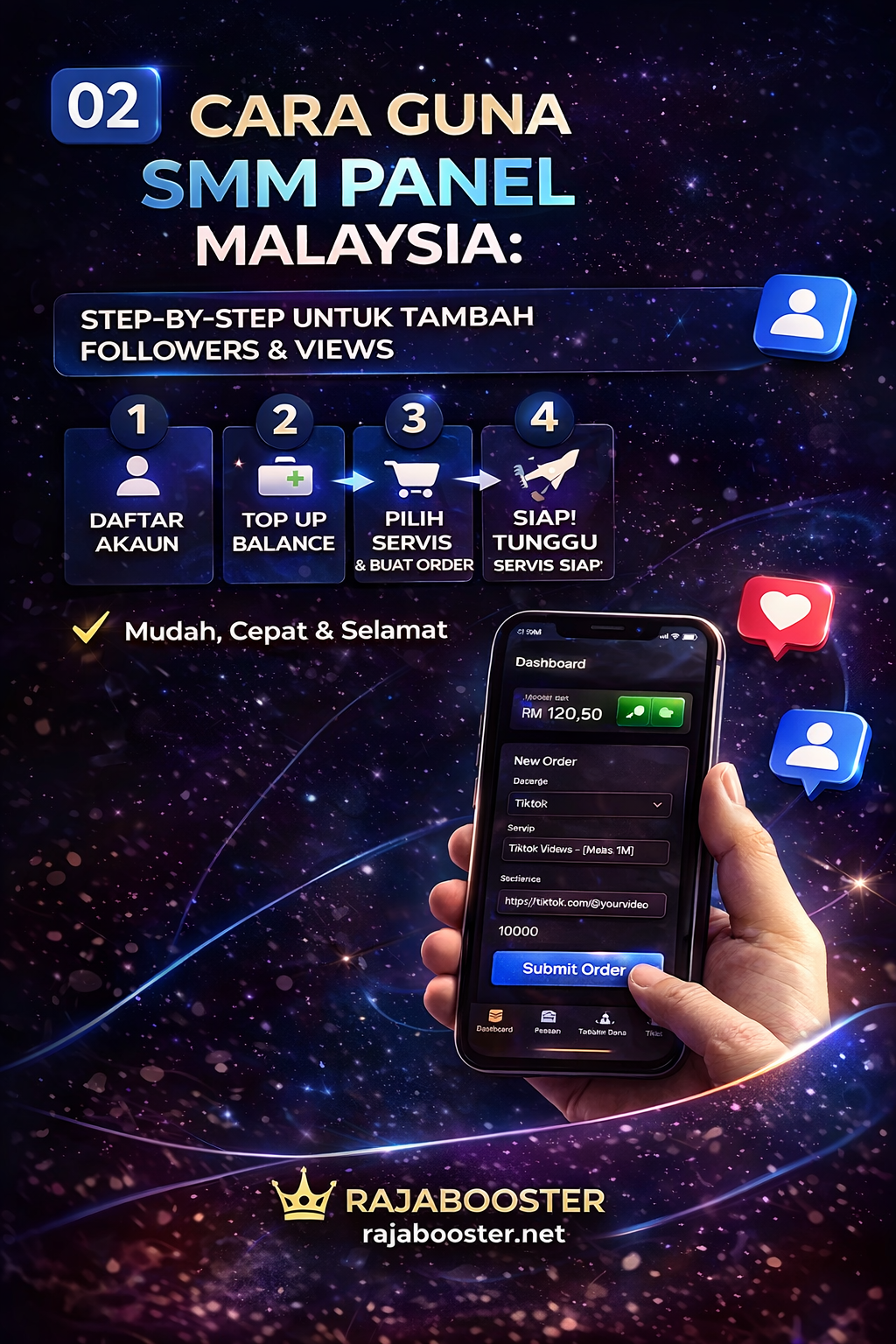 Cara Guna SMM Panel Malaysia: Step-by-Step Tambah Followers & Views (2026