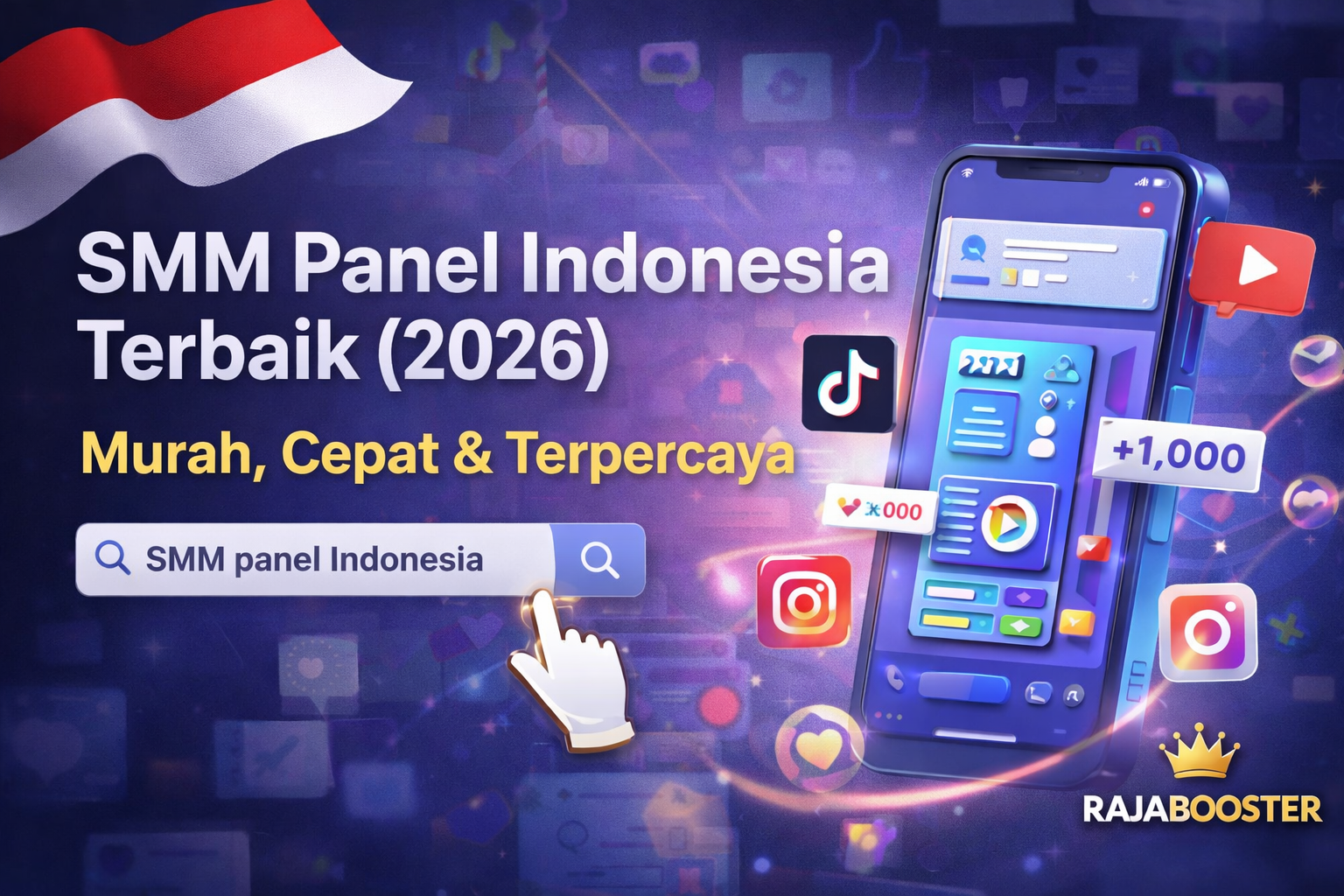 SMM Panel Indonesia terbaik 2026 murah cepat terpercaya RajaBooster