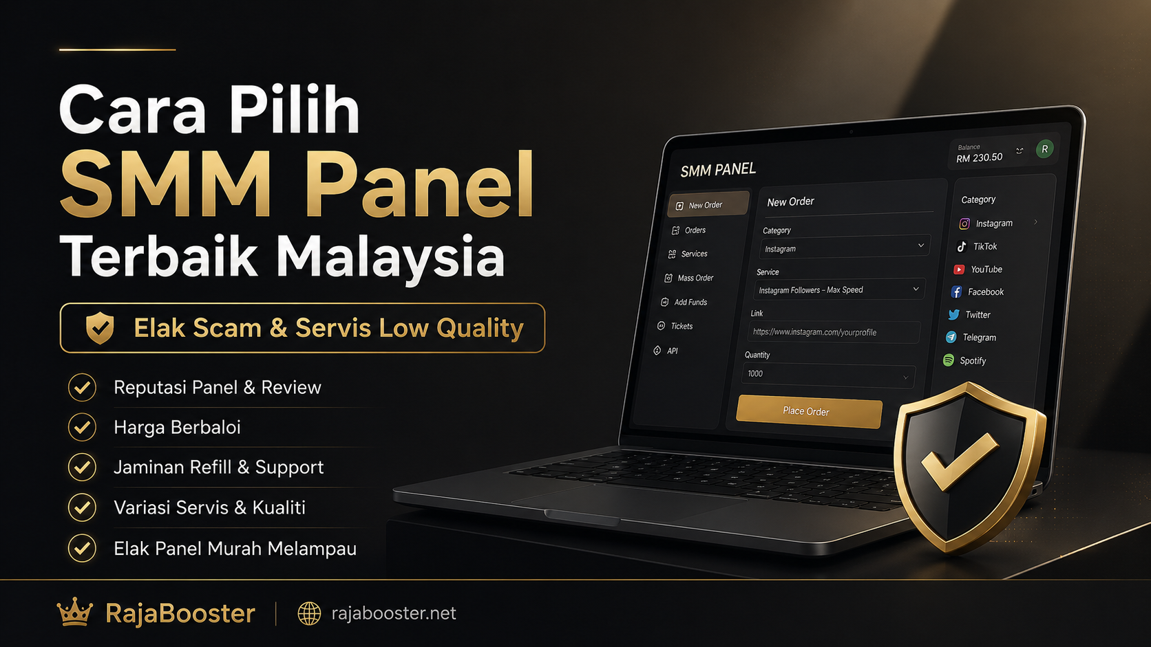SMM Panel Malaysia elak scam dan servis low quality