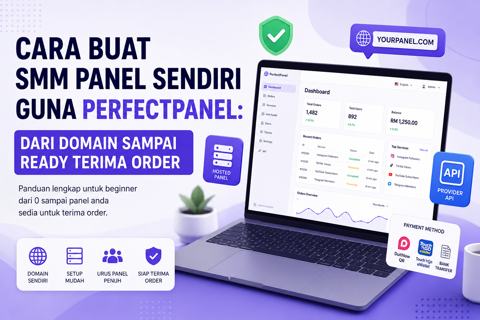 Panduan cara buat SMM panel sendiri guna PerfectPanel untuk beginner Malaysia