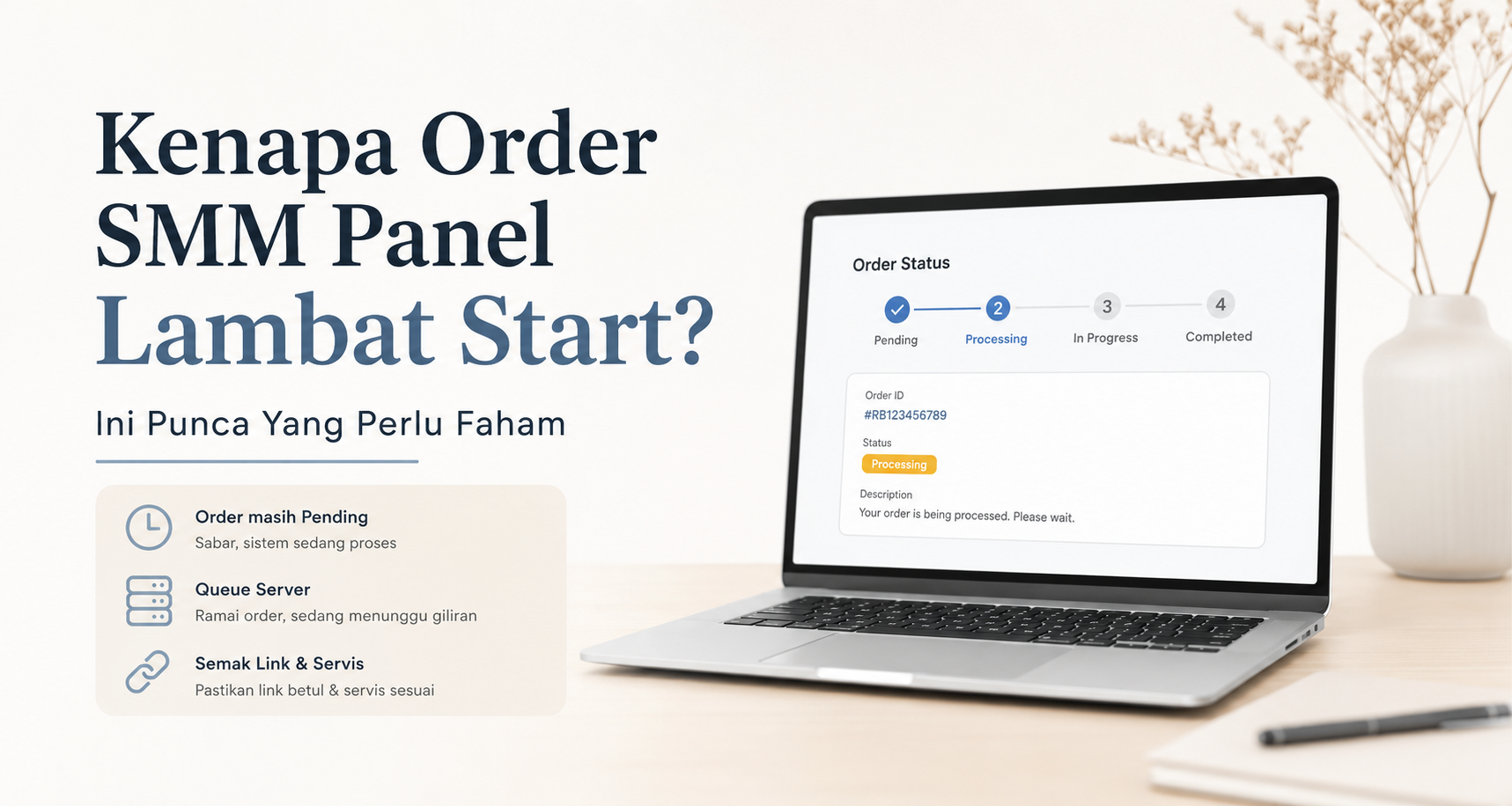 Kenapa order SMM panel Malaysia lambat start masih pending atau processing